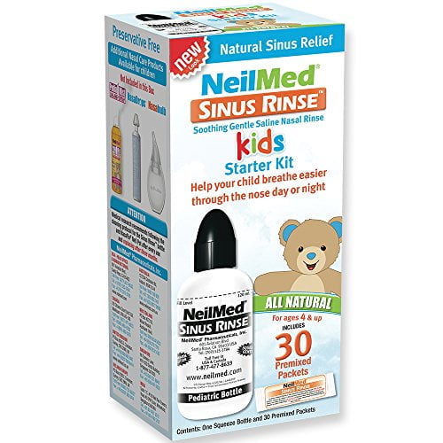5 Pk NeilMed Sinus Rinse Kids Starter Kit 1 Squeeze Bottle & 30