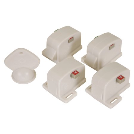 Safety 1?? Complete Magnetic Locking System (4 Locks, 1 Key), White