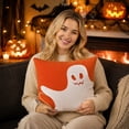 thumbnail image 5 of Halloween Pillows Soft Stuffed Ghost Pumpkin Accent Fall Throw Pillows, Hug-Able Holiday Decor for Couch Sofa Bed with Pp Cotton Fill F, 5 of 5