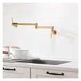 thumbnail image 3 of Robinet d'Évier de Cuisine Mural Robinet de Pot en Laiton Robinet de Cuisine Simple Robinet d'Évier Froid Rotation Bec Pliant Doré/chrome, Débit d'Eau Élevé, 3 of 7