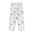 thumbnail image 5 of Naloa Cute Poodle Dog Print Women’s Ultra-Soft Comfy Pajama Lounge Pants with Pockets & Drawstring, 5 of 8