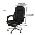 thumbnail image 4 of Office Chair Covers,High Stretch Waterproof Solid Color Removable Washable Universal Chair Protector Spandex Jacquard Chair Slipcovers for Office Desk Chair-large-gray, 4 of 5