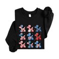 thumbnail image 4 of Patriotic Balloon Dogs Sweatshirt for Women, Teens, and Kids Fun Red White & Blue Sweater Black Sweatshirt Adult Medium, 4 of 4