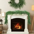 thumbnail image 6 of 9 Ft Norfolk Pine Garland, Artificial Dense Christmas Garland Ornaments, Real Touch Greenery Garland for Fireplace, Stairs, Table, Mantle, Wall, Indoor, Outdoor Christmas Decorations, 6 of 8