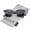 Blue-Gold / Smoke, variant on Unisex Premium Half Frame Metal Rivets Horn Rimmed Sunglasses 50mm (Yellow-Gold / Lavender) - 50mm