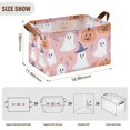 thumbnail image 7 of Yayeee Foldable Storage Basket for Shelves with Handles Set of 2 Waterproof Cloth Bins, Cartoon Halloween Ghosts, 7 of 7