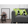 thumbnail image 3 of Ambesonne Animal Throw Pillow Cover 2 Pack, Panda in Wild Exotic Forest, 20", White Black Lime, 3 of 5