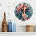 thumbnail image 3 of Dreamtimes Wall Clock Mermaid 10 Inch Silent Non Ticking Quality Quartz Battery Operated Digital Round Easy to Read for Home Office Kitchen Decorative, 3 of 7