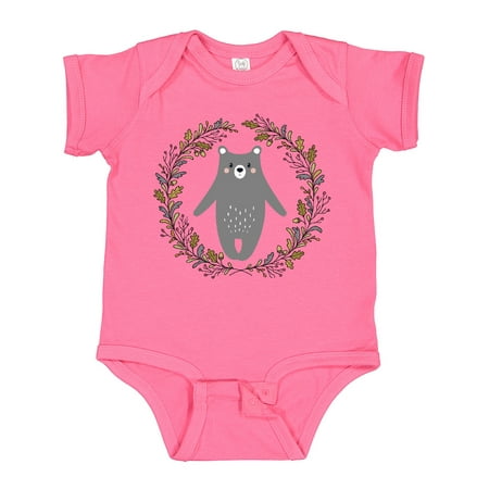 

Inktastic Woodland Bear Forest Wreath Gift Baby Boy or Baby Girl Bodysuit