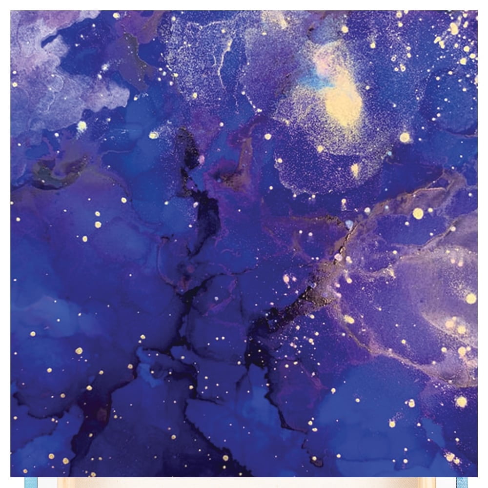 Alcohol Inks Design by Artist Sarah Wahl - 14"x14" Canvas Artwork 20 x 30