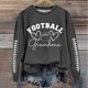 thumbnail image 1 of Heisall Women's Autumn Winter Sweatshirts Long Sleeve Loose Hoodless Rugby Print Fashion Casual 2025 New Design, 1 of 4