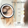 Apercolorier 8 " 10x Magnifying Mirror with Light Three Light Modes