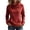 Red, variant on Women’s Turtleneck Zip Up Sweatshirt Long Sleeve Slim Fit Jacket Top Red 3XL