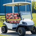 thumbnail image 3 of HUIACONG Red Camouflage Pattern Comfortable Car Seat Covers Full Set for Outdoor Golf Cart, Golf Cart Seat Covers 2 Piece Breathable, 3 of 7