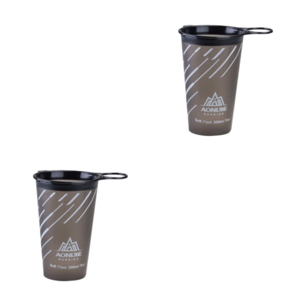 Toystoory Botellas De Agua Soft Flask Convenientes Y Portátiles Para Actividades Al Aire Libre Botella De Agua Plegable Gris 200 Ml Gris 200ml 2Conjunto