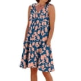 thumbnail image 5 of A-Line Dresses for Womens Wrap Dress Floral Sleeveless Fashion Casual Summer Wedding Guest V Neck Sundress with Pockets, 5 of 5
