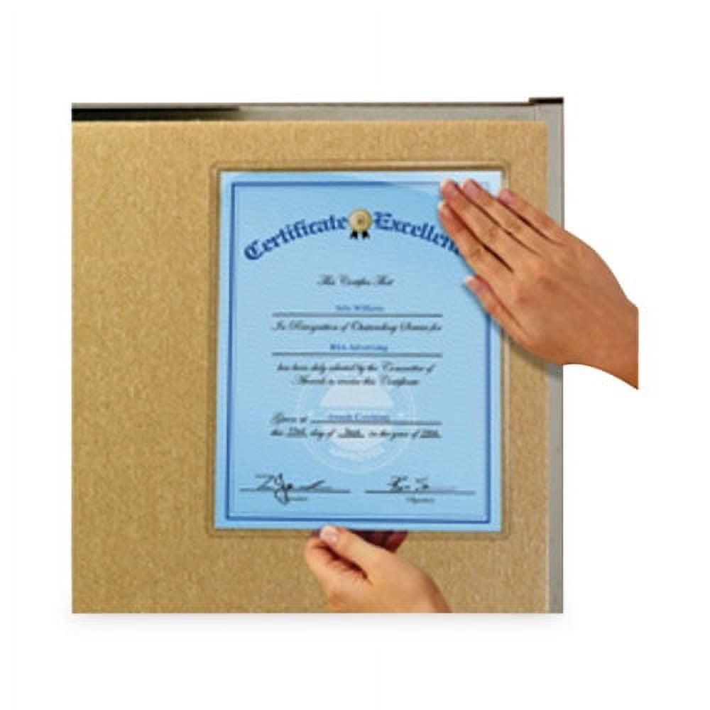 "Display Pocket, Removable Interlocking Fasteners, Plastic, 8.5 x 11, Clear | Bundle of 10 Each"