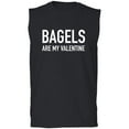 thumbnail image 1 of Bagels Are My Valentine Adult Sleeveless Tee, 1 of 2