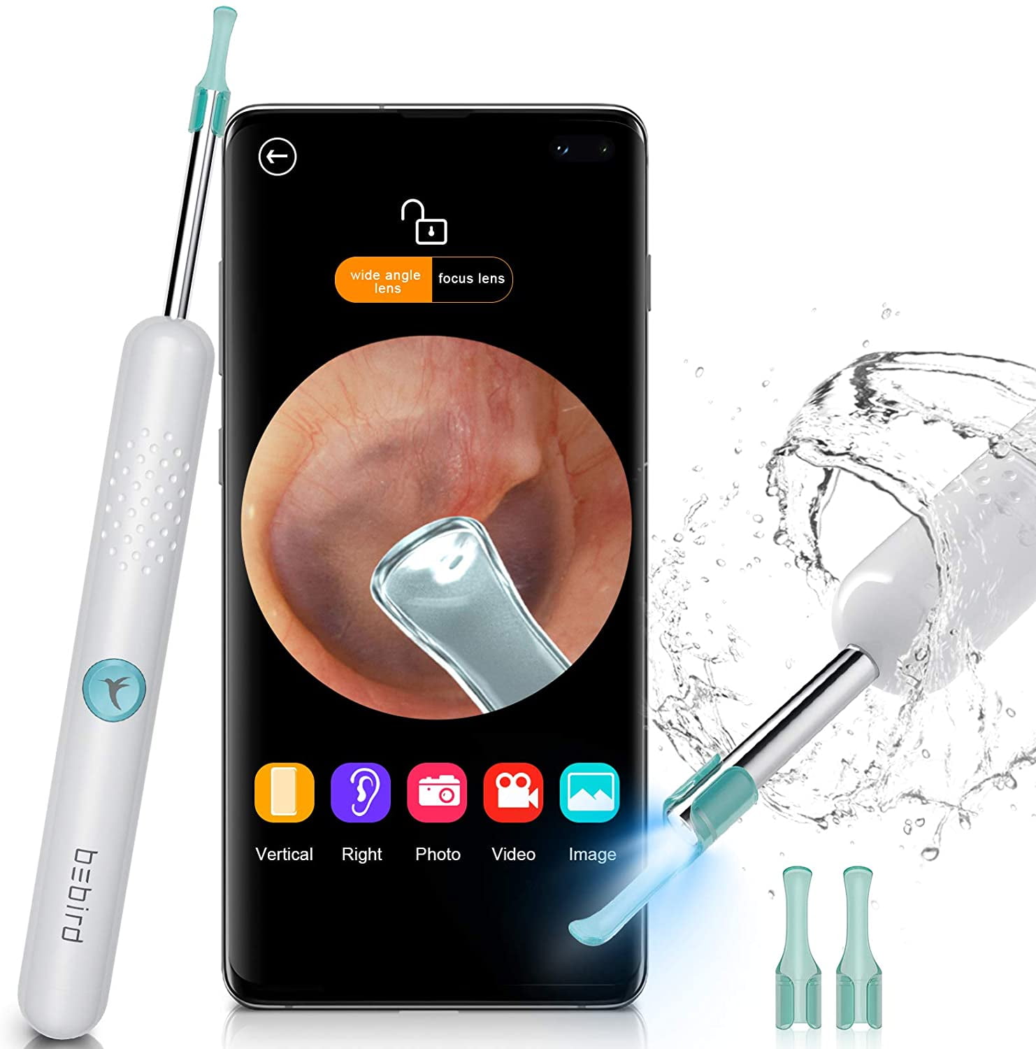 Borescope Inspection Camera Suit for Kids Adults Android and iPhone Digital Ear Camera for Ear Wax Removal 1080p HD Wireless Ear Otoscope Cleaner