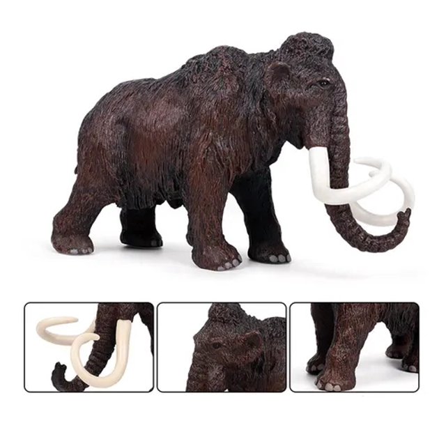 Hiawbon Mammoth modelo figurita simulada Mammuthus de plástico realista para colección de animales Adepaton LH-0859