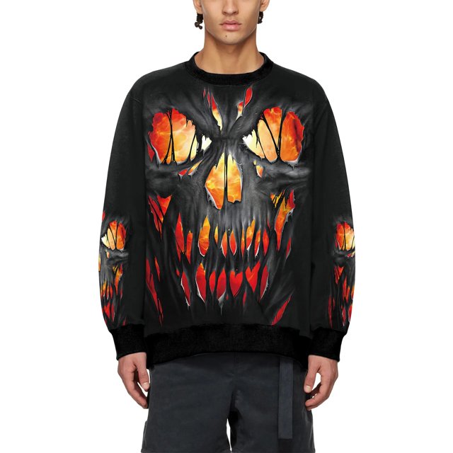 Sudaderas divertidas de Halloween para hombres, ropa de calle de Hip Hop para estudiantes, jersey de gran tamaño con cuello redondo, Sudadera con capucha informal, Cosplay de vacaciones