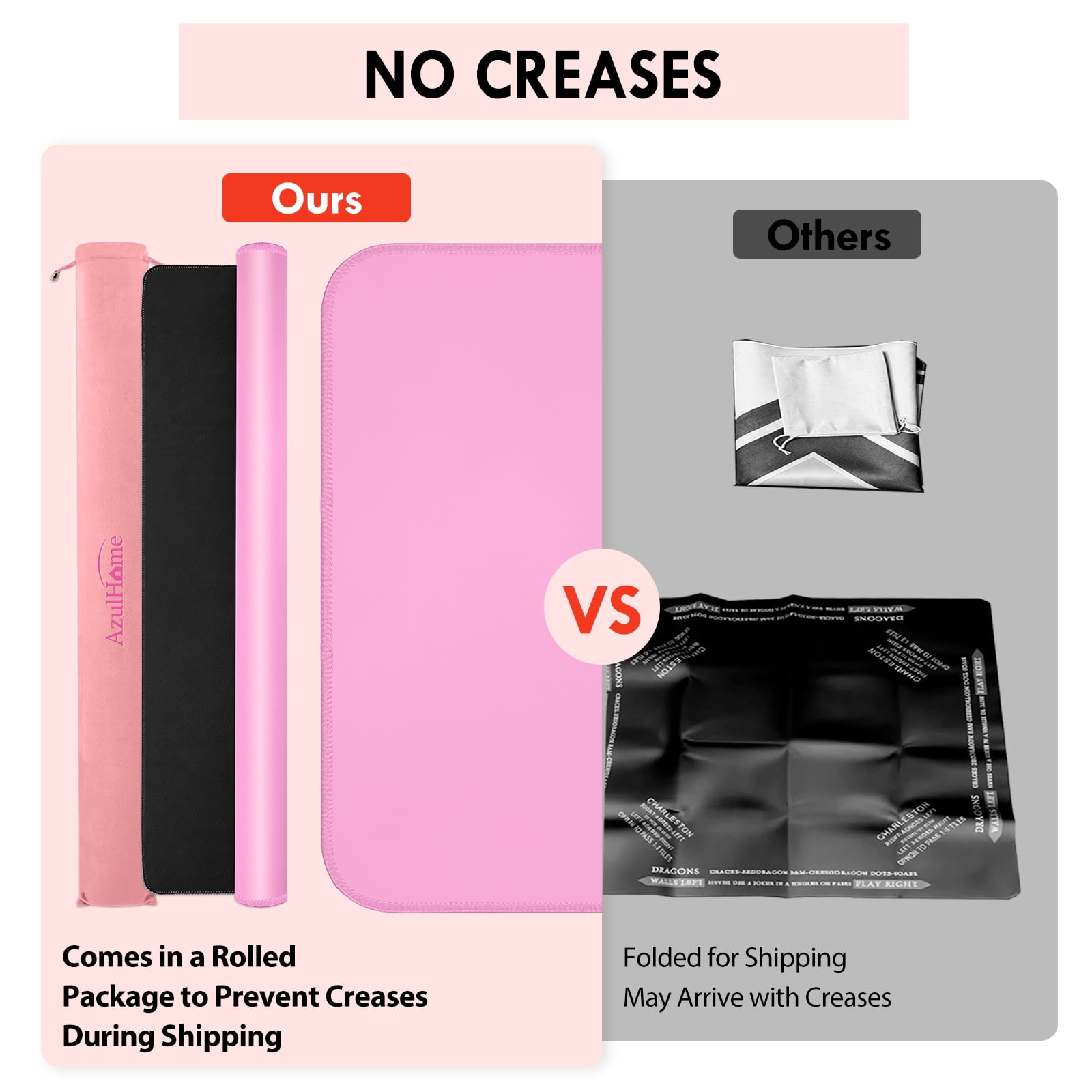 Flawless Stay-Flat Mahjong Mat | Ultra-Smooth Silent Anti-Slip Pad for Cards, Mahjong & Poker with Luxury Bag - Macaron Pink