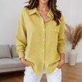 thumbnail image 2 of OSOLU Long Sleeve Shirts For Women Striped Long Sleeve Button Up Shirts Business Work Wear For Office Lady Stylish Tops, 2 of 6