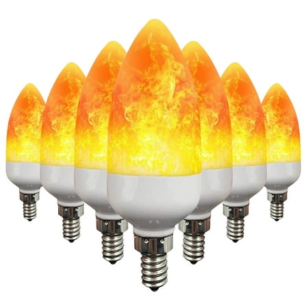 

E12/E14 LED Flame Flickering Bulb LED Fire Emulation Light E14 E12 Candle Lamp 3 Modes Lighting Creative Atmosphere Lamp Home Décor