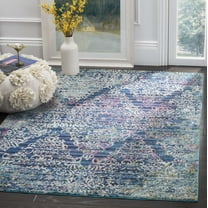Safavieh  Aria Cordie Vintage Boho Oriental Rug Blue/Multi 4'  x  6' 4' x 6' Indoor Living Room,Bedroom,Dining Room Blue Rectangle