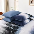 thumbnail image 6 of Ombre Blue Comforter Set Full Size Gradient Navy Blue Black Boho Bedding Set for Teen Men Women 7 Pieces Bed in A Bag Bohemian Bed Set with Comforter, Sheets, Pillowcases & Shams, 6 of 7