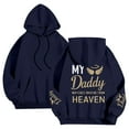 thumbnail image 3 of Bibifish Womens Drawstring Hoodies With Letter Print Angel Wing Sleeve Hoodies With Pocket Oversized Fit Casual Memorial Daily Wear Hoodies, 3 of 6