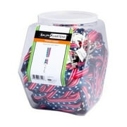 SICURIX Lanyards Patriotic Hook Flat Style Hexagonal Tub Display of 36 RED WHITE BLUE (97519)