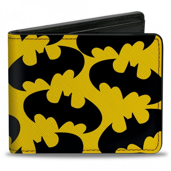 Batman Bat Signal Scattered All Over Print Bi-Fold Wallet