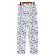 thumbnail image 4 of kaondbfi Women's Art Flower Print Pants High Waist Casual Loose Cropped Trousers with Pockets for Summer, 4 of 6