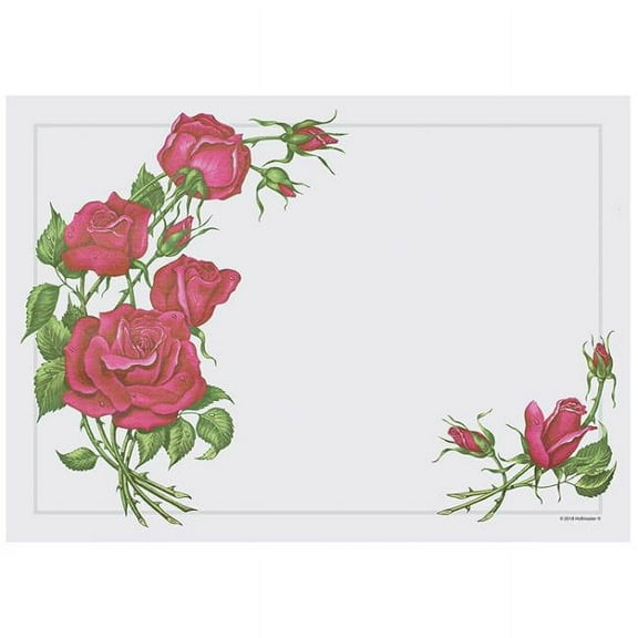 Roses Paper Placemats 50 Per Pack
