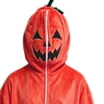 thumbnail image 4 of ZGRBOU Men's Pumpkin Hoodie Casual Full Zip Flannel Hooded Sweatshirt Fall Funny Holiday Pullover Tops with Pockets, 4 of 4