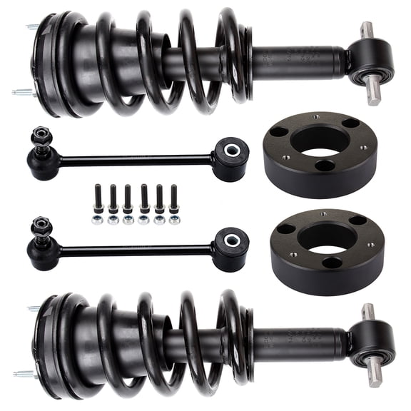 AUTOMUTO Replacement Parts Front 2.5 inch Leveling Kit Front Strut Spring Assembly Rear Sway Bar End Link fit 2007-2013 for Chevrolet Avalanche for Chevrolet Suburban 1500 for GMC Yukon
