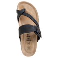 thumbnail image 2 of Sandalias planas Brillar con plantilla de piel auténtica doble correa para mujer, 2 of 2