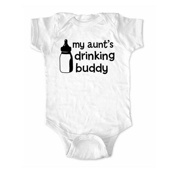 My Aunt's drinking buddy - wallsparks cute & funny Brand - baby one piece bodysuit - Great baby shower gift!