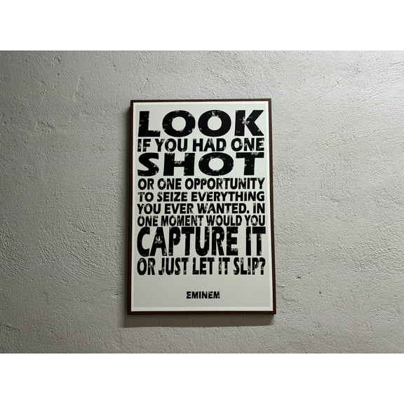 Workplace Art, Inspirational Printed Canvas, Success Wall Art, Look If You Had One Shot, Motivational Artwork, Quote Canvas, Motivation Wall Decor , Canvas Wall Decor - Rolled Canvas