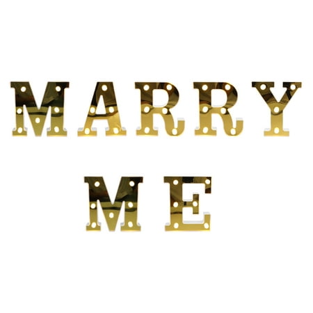 

1 Set of LED MARRY ME Letter Design Lamp Wedding Proposal Decoration Lamp