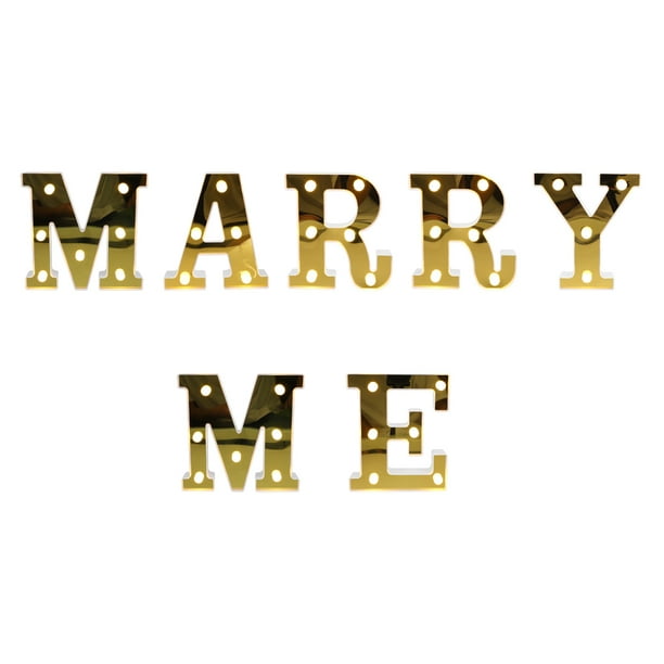 KAKOWELY 1 juego de lámpara LED con diseño de letras "Cásate conmigo", lámpara decorativa para propuesta de boda