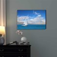 thumbnail image 2 of Beautiful Seascape White Sail Boat on the Blue Calm Sea - Canvas Art Wall Decor - 32" x 48", 2 of 3