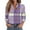 z1 Purple, variant on Button Down Shirts for Women Dressy Casual Long Sleeve Lapel Collared Blouses Tops Loose Plaid Shirts