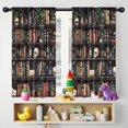 thumbnail image 5 of Blackout Kids Curtains,Black Halloween Skull Book Pattern Childrens Insulated Curtains Set Of 2,Bedroom Essentials,Toddler Room Decor 42"x54", 5 of 5