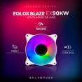 thumbnail image 4 of Kit 3 Ventiladores Gamer Balam Rush EOLOX BLAZE EX90KW 120mm ARGB Diseño Circular Rainbow 1200RPM Blanco 3 Pin Controladora BR-937955, 4 of 6