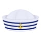 thumbnail image 3 of Sombrero de marinero,Sombrero de marinero,sombrero de marinero,fiesta temática náutica,Yate Barco Sombreros Sombreros Club Nocturno,Gorra de vela azul y blanca para festivales de, 3 of 8
