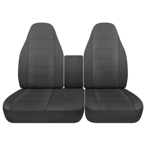 Designcovers Fits 1997-2003 Ford F-150 Cotton Seat Covers 40/60Hi Back No Console:Charcoal