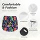 thumbnail image 4 of Balery Colorful Animals Pantalones cortos deportivos para mujer con forro y dos bolsillos, elásticos, para entrenamiento, gimnasio, yoga-Large, 4 of 7