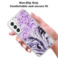 thumbnail image 4 of Samsung Galaxy S22 Plus Case, Rosebono Hybrid Bling Glitter Sparkle Epoxy Graphic Marble Colorful Silicone Skin Cover Armor Case for Samsung Galaxy S22 Plus (Purple), 4 of 6